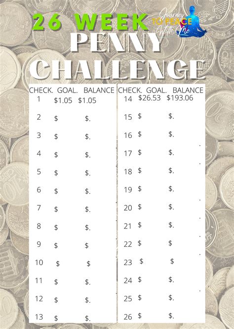 Penny Challenge Printable